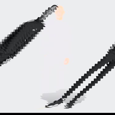 Träningsbyxor adidas Originals Basic 3-Stripes Fleece Track Suit Svart | IJ6067, 0