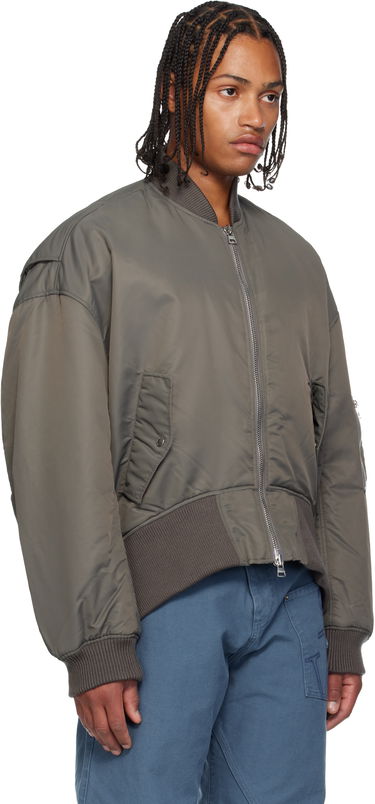 Bomberjacka JW Anderson JW Anderson Oversized Bomber Jacket with Curved Hem Grön | JK0357-PG1696, 4