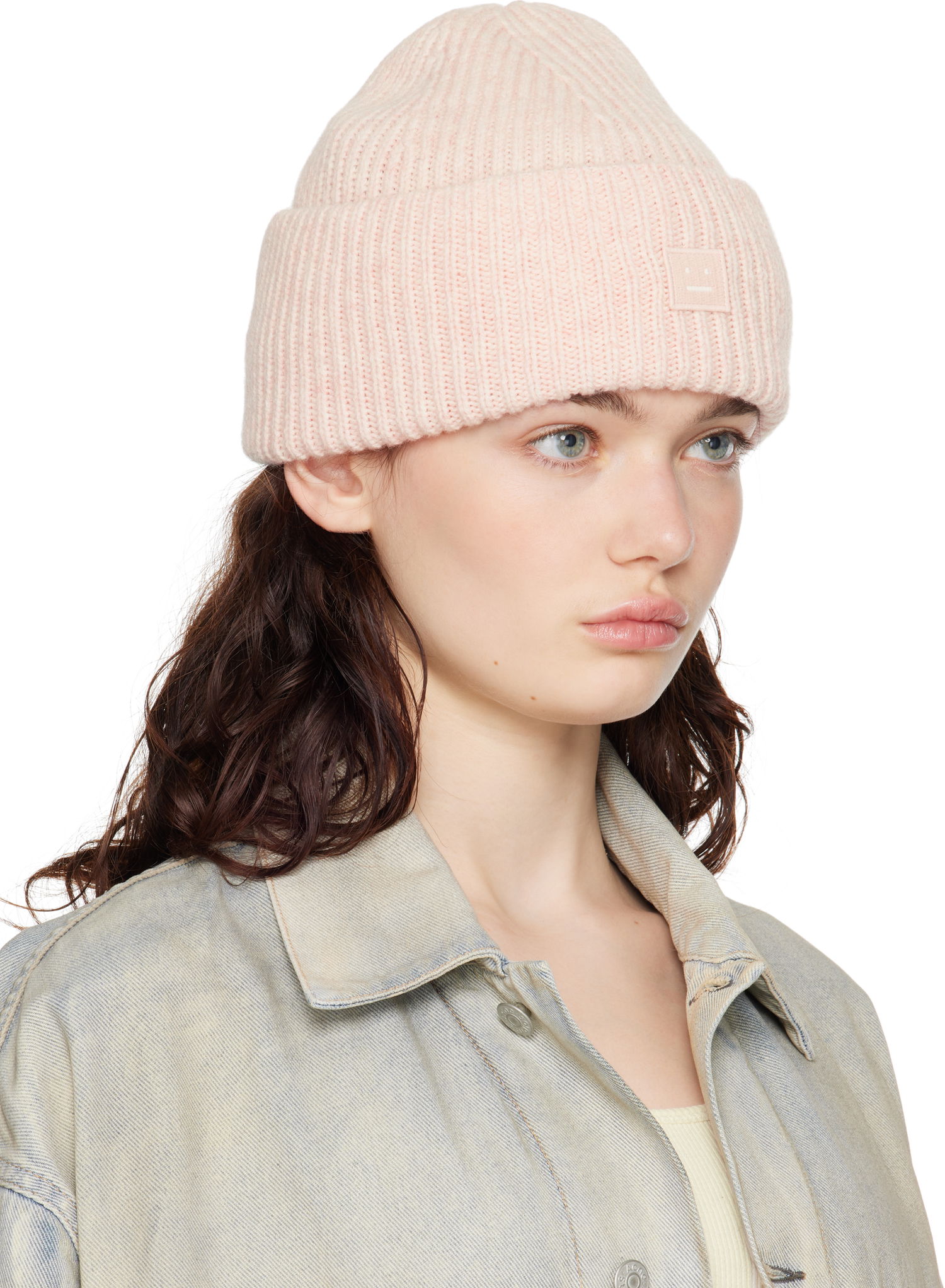 Mössa Acne Studios Small Logo Beanie Grön | C40270-, 1
