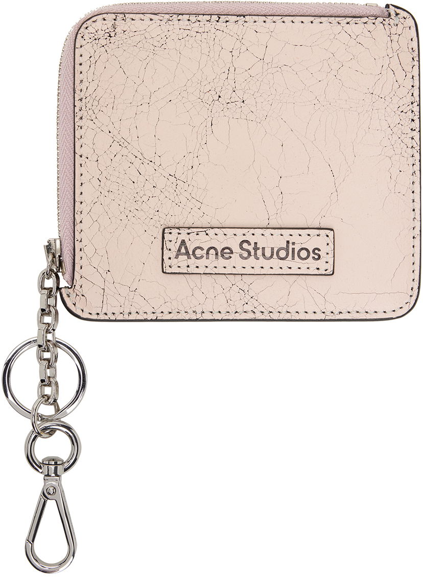 Plånbok Acne Studios Zip Leather Wallet Rosa | CG0242-