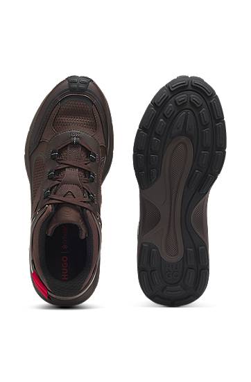 Kläder och accessoarer BOSS Mixed-Material Logo Flag Brun | 50548581, 1