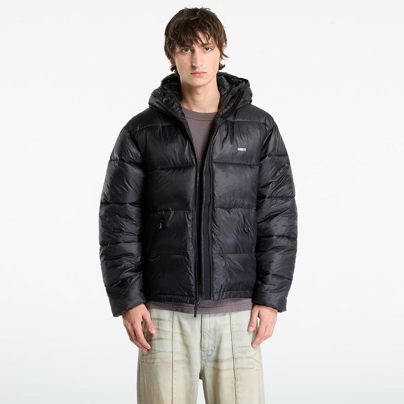 Pufferjacka OBEY Jacket Stratus Puffer Jacket Black Svart | 121800600-BLK