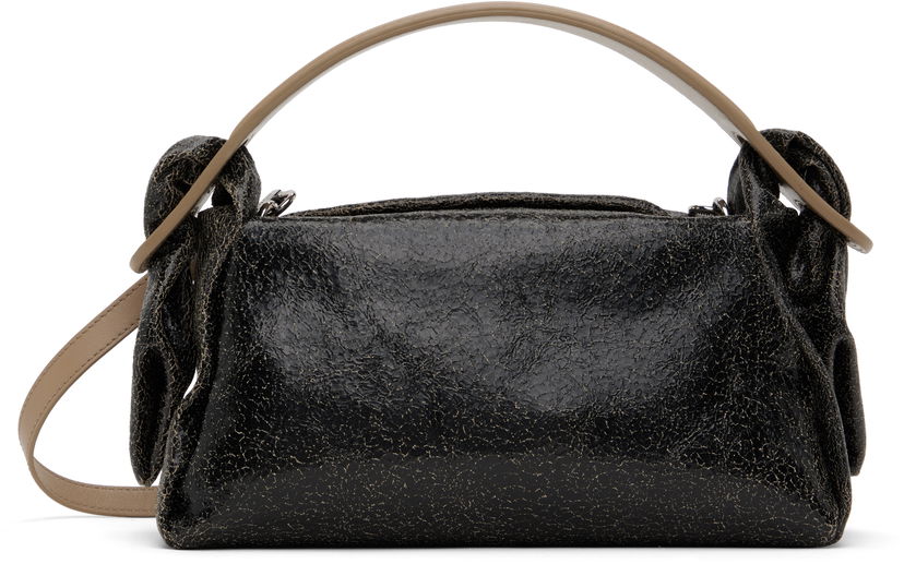 Handväska KENZO Black Leather Shoulder Bag Svart | FF52SA818L08