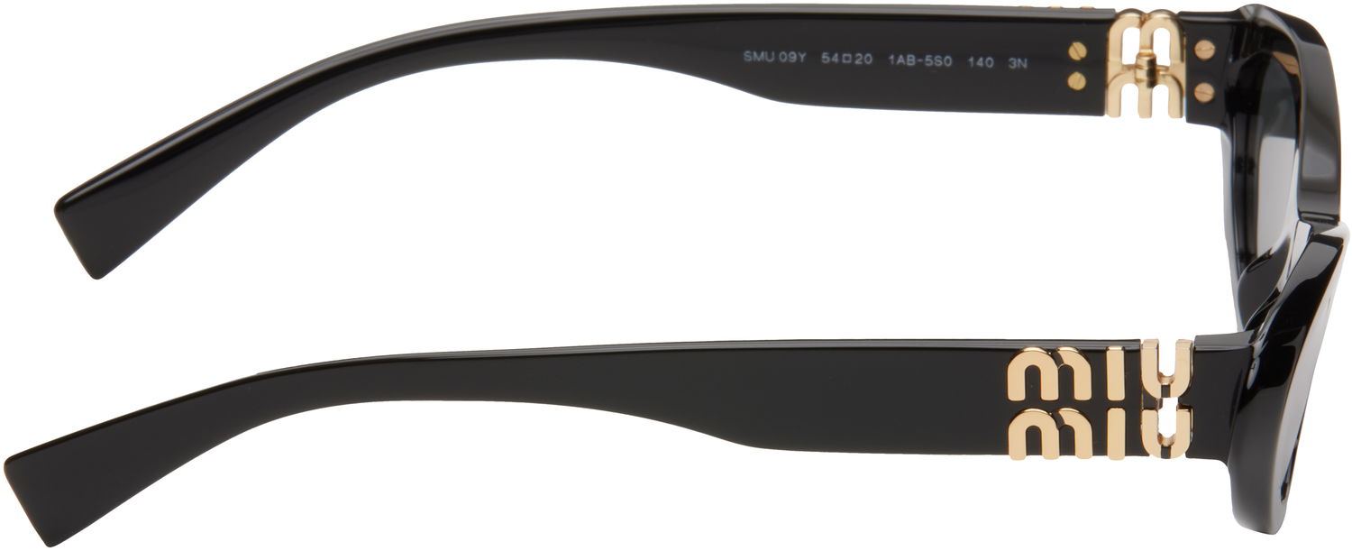 Solglasögon Miu Miu Miu Miu Pointed Cat Eye Acetate Sunglasses Svart | 0MU 09YS 8056597886314, 1