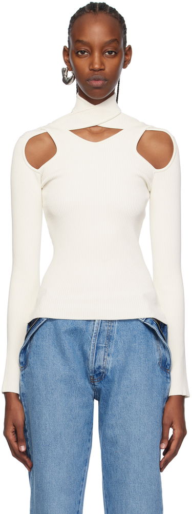 Sweater Coperni Coperni Cutout Turtleneck Sweater Vit | COPML02BIS600C, 0