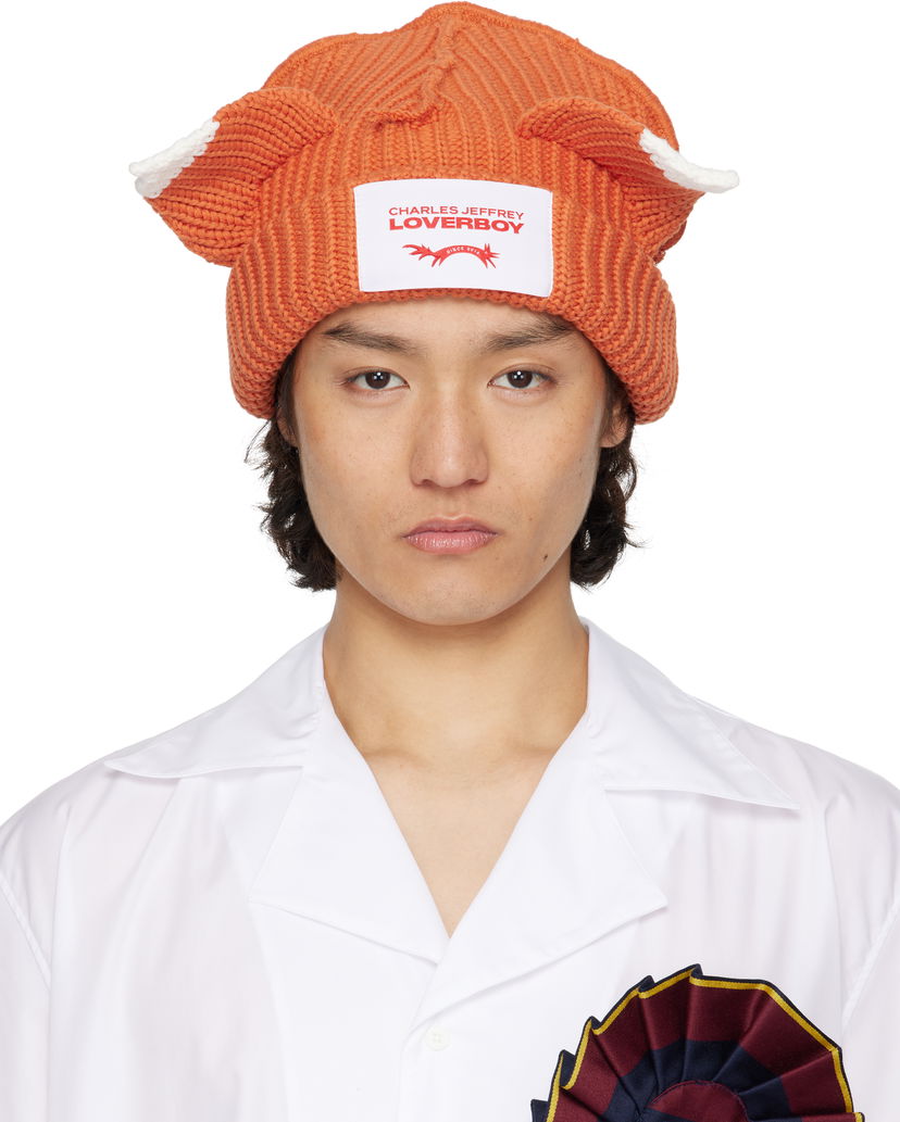 Mössa Charles Jeffrey Loverboy Charles Jeffrey LOVERBOY Chunky Ears Beanie Orange | 54130303