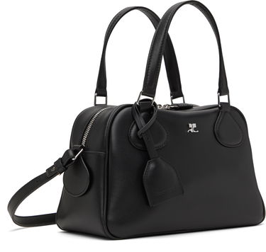 Handväska Courrèges Studded Leather Bowling Bag Svart | 324GSA133CR0065, 1