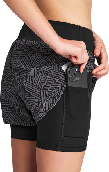 Shorts Saysky Reflective Pace Patterned 2-in-1 Running Shorts 3" Flerfärgad | owrsh23c1050-owrsh23c1050, 2