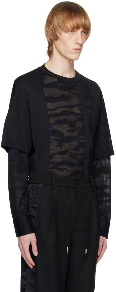 T-shirt Feng Chen Wang Feng Chen Wang Camouflage Layered T-Shirt Svart | FMS15SS05, 1
