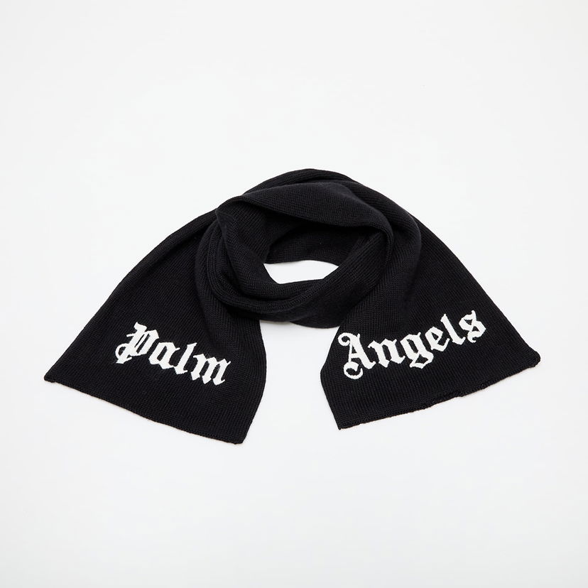 Halsduk Palm Angels Palm Angels Kids Logo Knit Scarf Svart | PBMA008C99KNI0011001