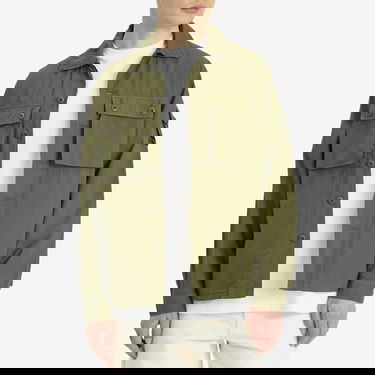 Skjorta BEAMS Beams Plus Textured Ripstop Shirt Jacket, Size Large Grön | 3818-0641-791-67, 2