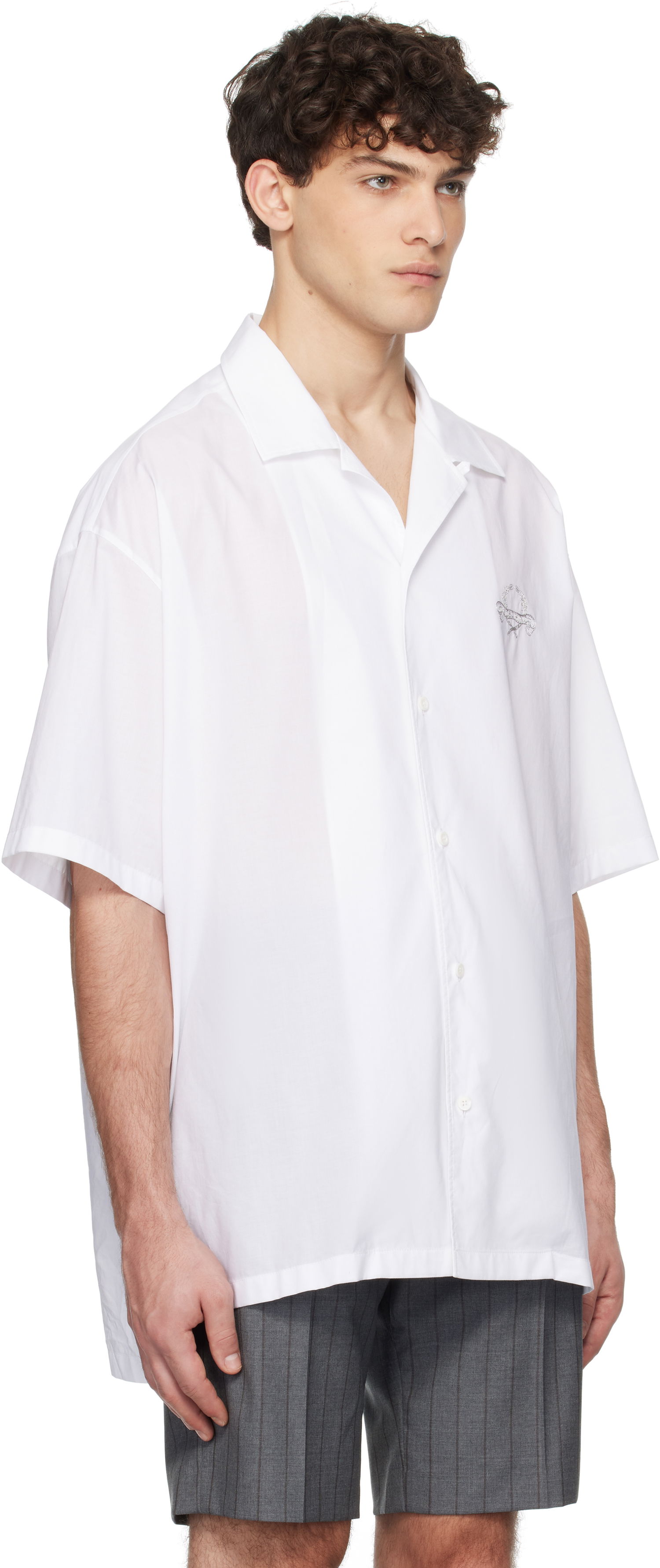 Skjorta Moschino Moschino Laurel Crown Emblem Shirt Vit | 251ZZA021702341001, 1