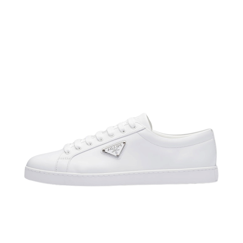 Sneakers och skor Prada Brushed Sneakers Leather Vit | 2EE376_3F0E_F0009