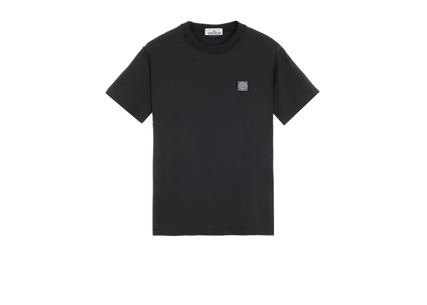 T-shirt Stone Island Organic Cotton Fissato Effect T-shirt Svart | 23757, 0
