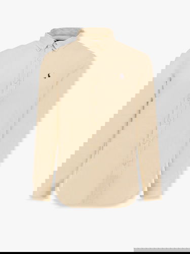 Polotröja Polo by Ralph Lauren Polo Ralph Lauren Men's Long Sleeve Button-Down Shirt Beige | 710968915005, 0