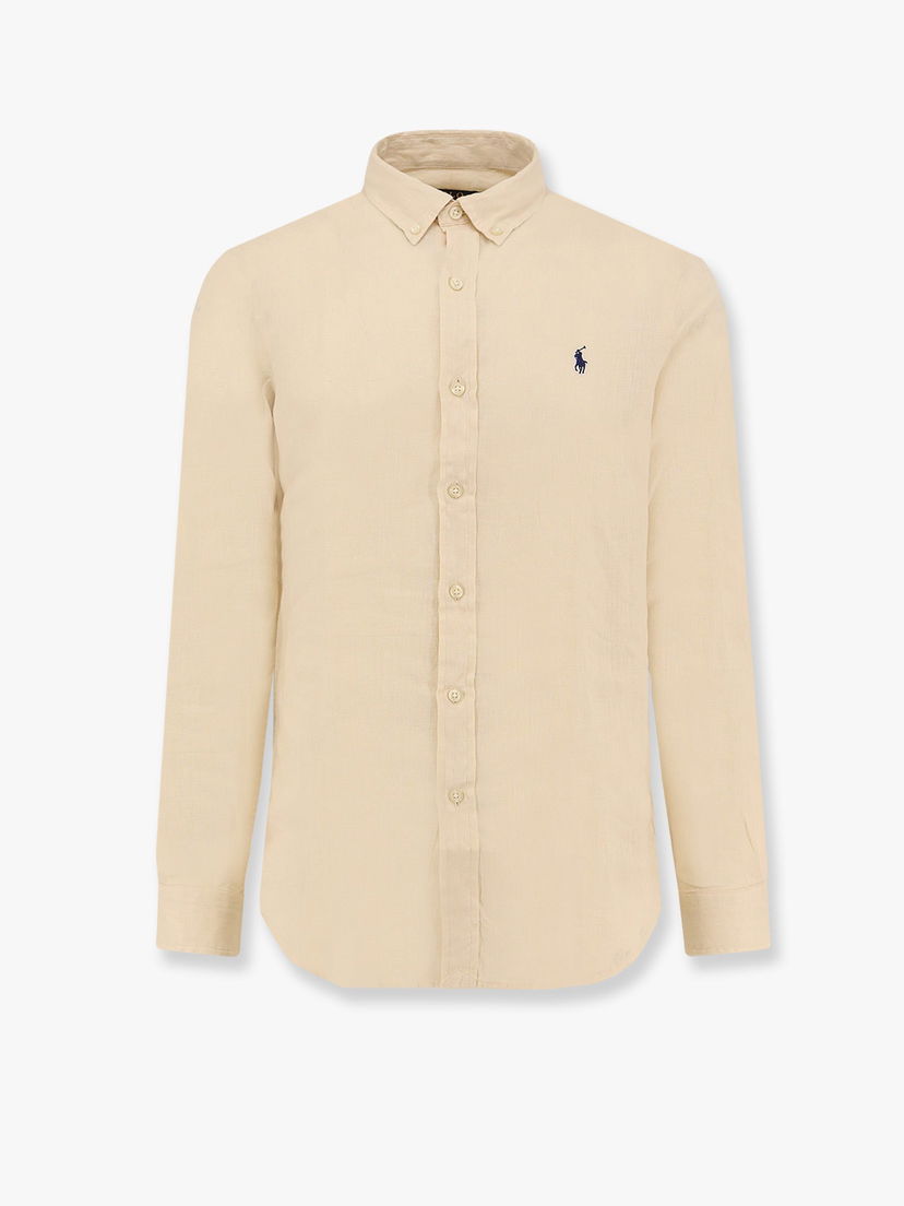 Polotröja Polo by Ralph Lauren Polo Ralph Lauren Men's Long Sleeve Button-Down Shirt Beige | 710968915005