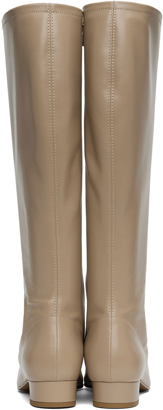 Kläder BY FAR BY FAR Edie Tall Boots Beige | 23PFEDITPNAP, 1