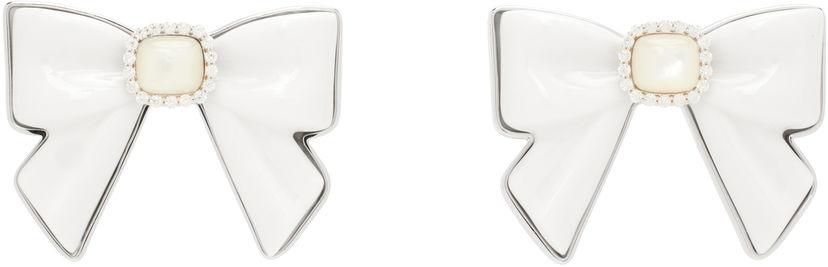 Örhängen SHUSHU/TONG SHUSHU/TONG YVMIN Edition Bowknot Nacre Earrings Vit | 25622WHT00DN2