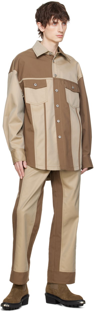 Skjorta Feng Chen Wang Feng Chen Wang Paneled Jacket Brun | FMS17JK13, 3
