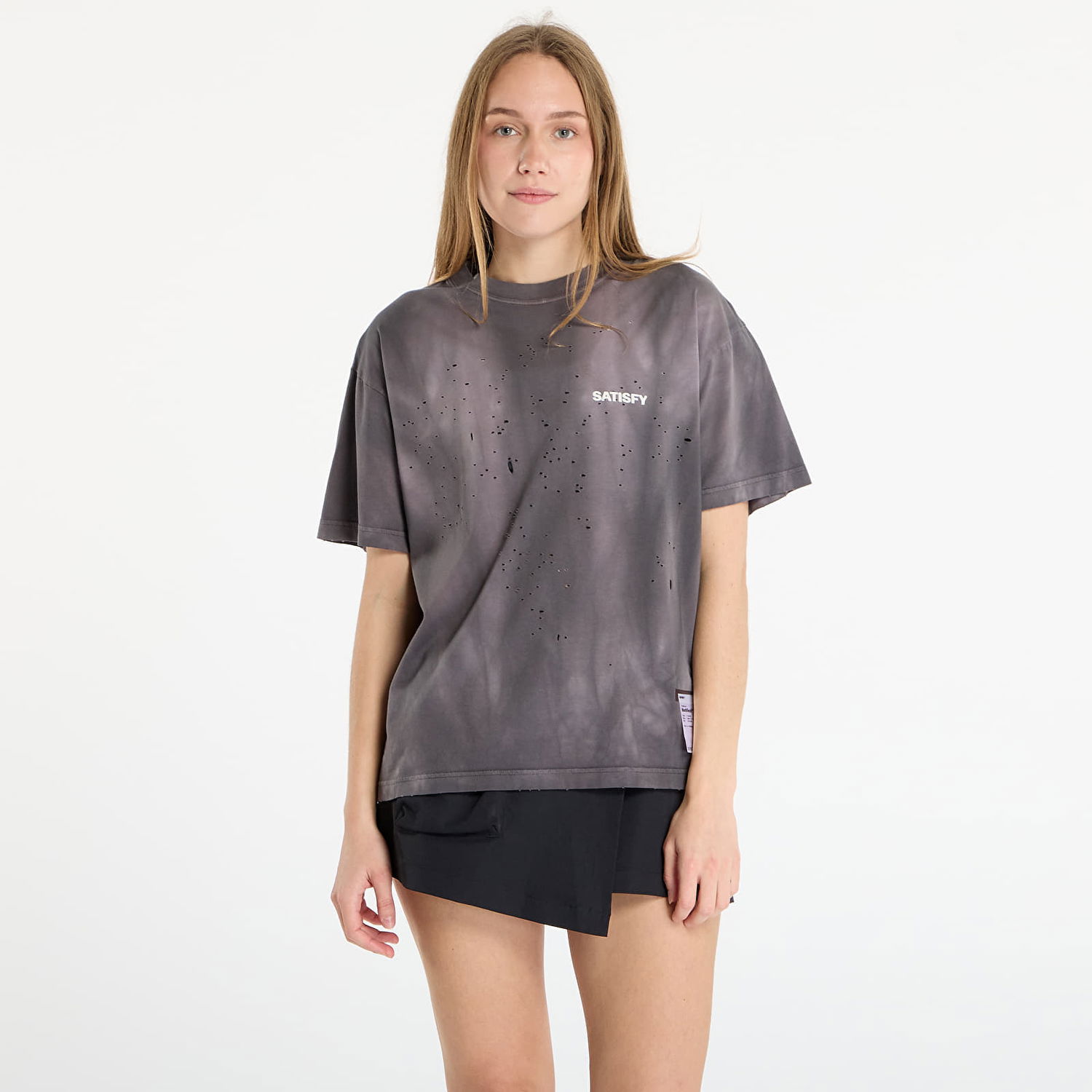 T-shirt Satisfy MothTech T-Shirt Sun Bleached Shark Grå | 11006-SBSH-SAB, 1