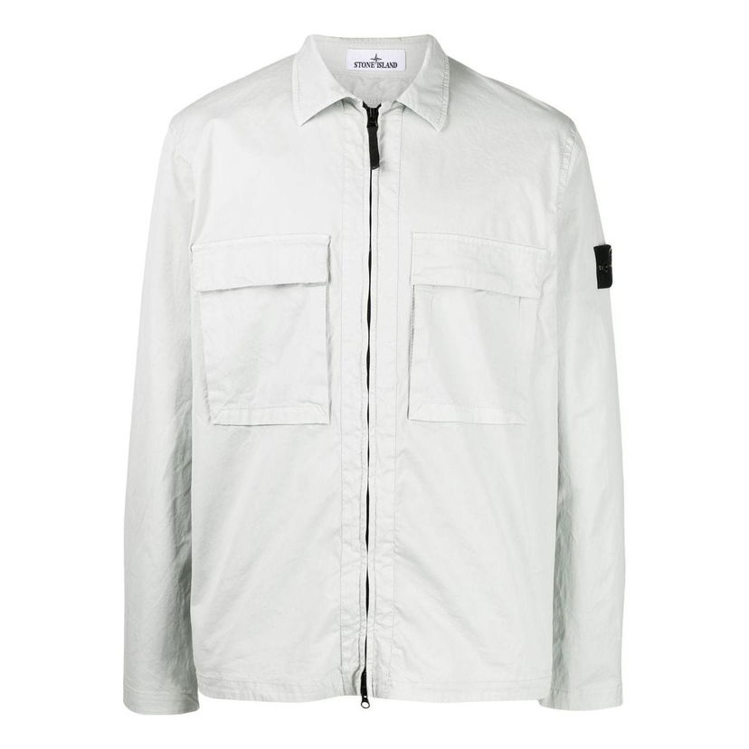 Skjorta Stone Island Compass Zipped Shirt Grön | 771511710-V0061