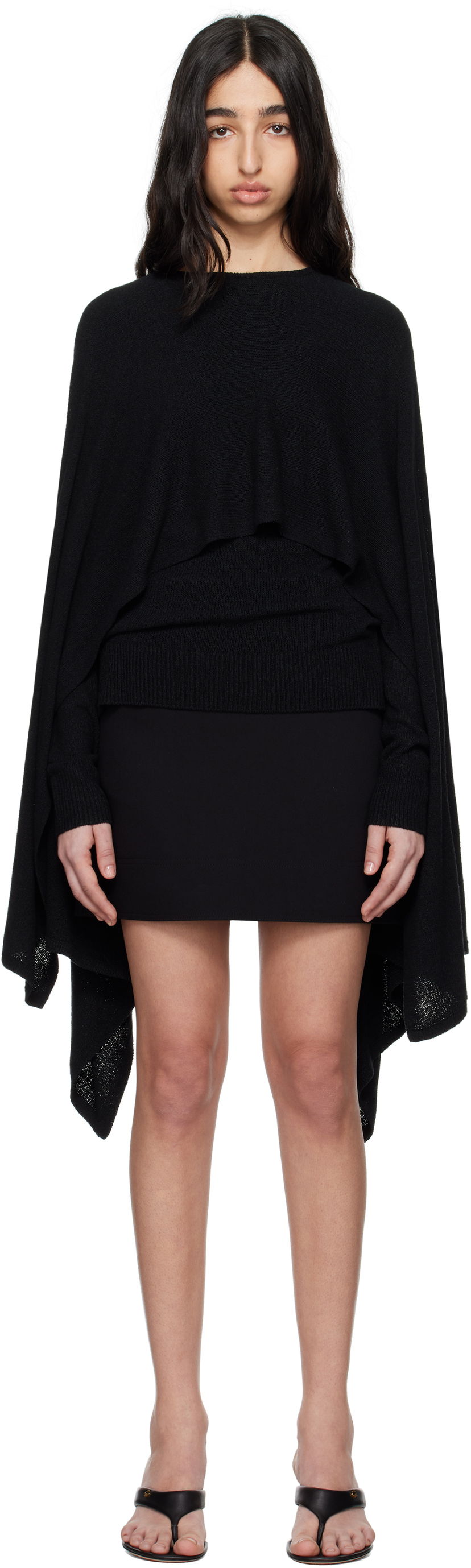 Sweater TOTEME TOTEME Cape Knit Sweater Svart | 252-WRT0505-YA0156