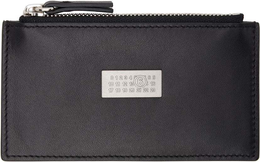 Plånbok Maison Margiela MM6 Maison Margiela Leather Card Holder Svart | SA5UI0016 P7258