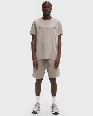 T-shirt Canada Goose Emersen T-Shirt with Embroidered Wordmark, Size XXL Beige | 1420M-432, 1