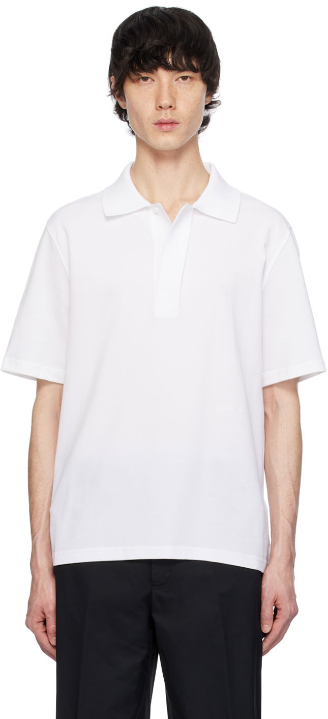 Polotröja LANVIN Spread Collar Polo Tee Vit | RM-PL0011-J011-P24