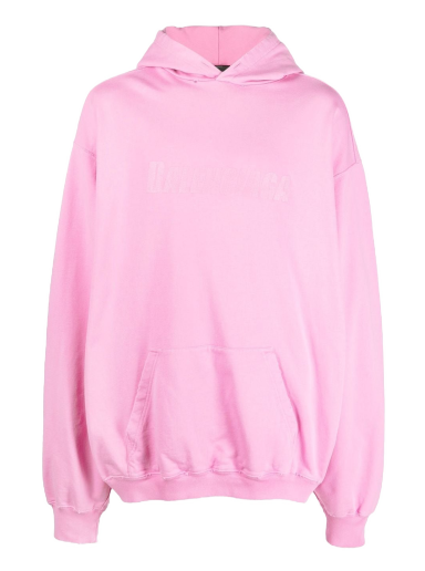 Sweatshirt Balenciaga Destroyed Logo-Print Hoodie Rosa | 729361TNVL2