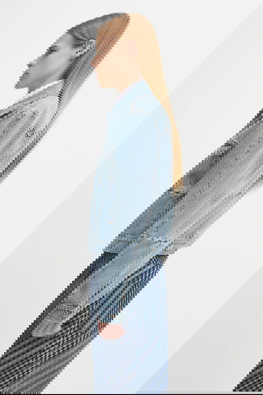 Jacka VETEMENTS VETEMENTS Cut-Up Fitted Denim Jacket Blå | UH76DJ660LB3, 1