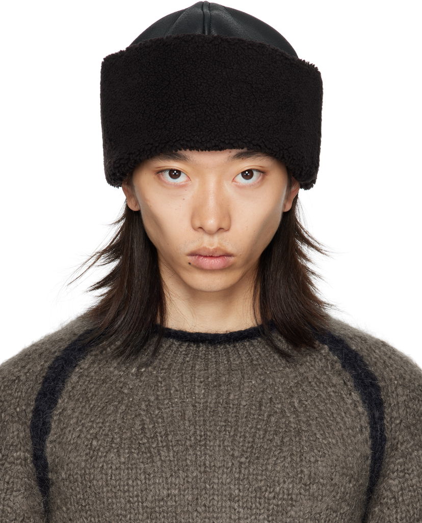 Hatt OUR LEGACY Our Legacy Blizzard Faux-Fur Trapper Hat Svart | A4258BD