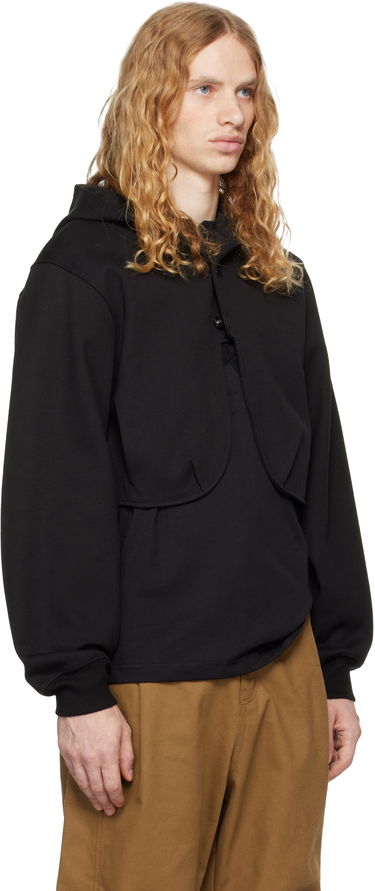Sweatshirt ADER ERROR Cropped Hoodie Svart | BN01FWHD0401BK, 1