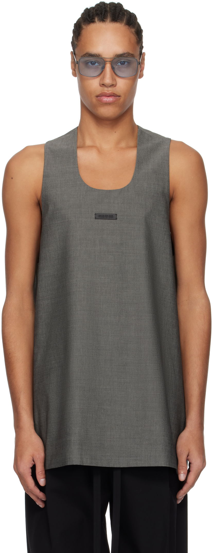 Linne Fear of God Fear of God Oxford Tank Top Grå | FGE250-503OXF