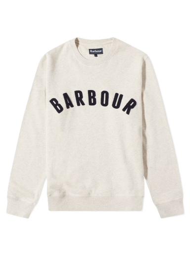 Sweatshirt Barbour Prep Logo Crew Sweatshirt Vit | MOL0101BE54