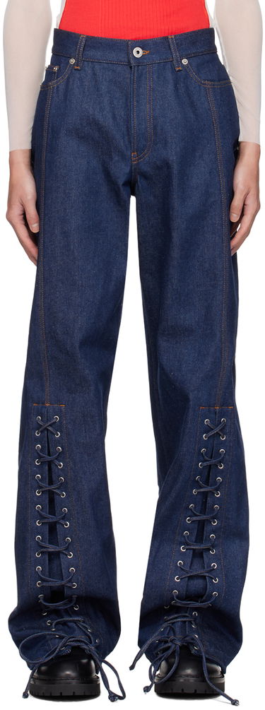 Jeans Jean Paul Gaultier Jean Paul Gaultier Lacing Detail Jeans Blå | 24/30-F-PA151P-D015-55, 0