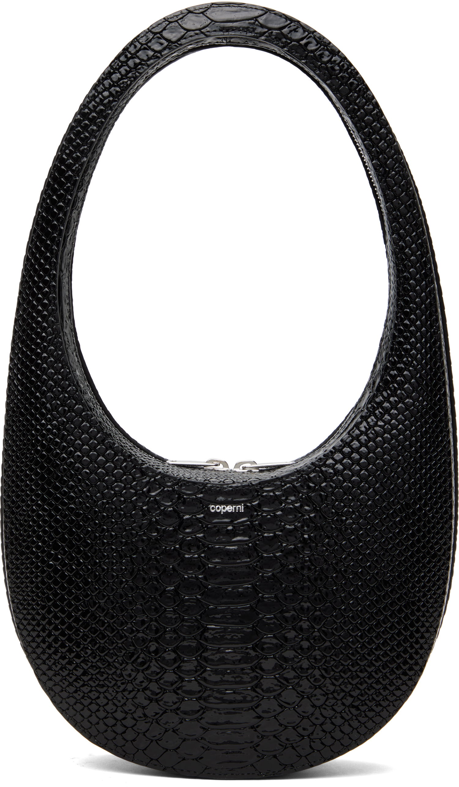Handväska Coperni Coperni Python Embossed Swipe Bag Svart | COPBA01F6047, 0