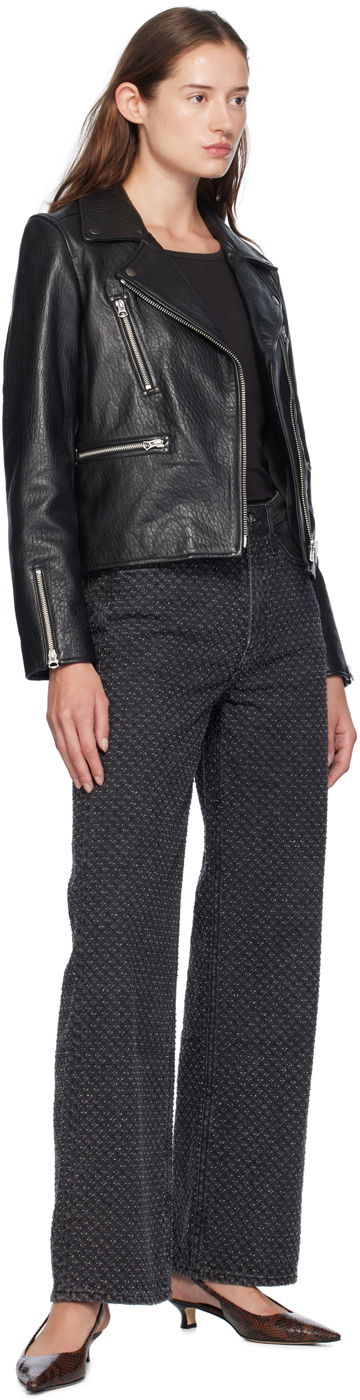 Jacka rag & bone rag & bone Arrow Leather Jacket Svart | WAW24F2012BU12, 3
