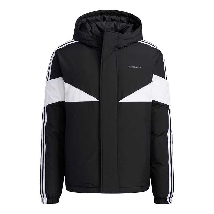 Parkas adidas Originals Colorblock Stripe Down Puffer Jacket Svart | H45243