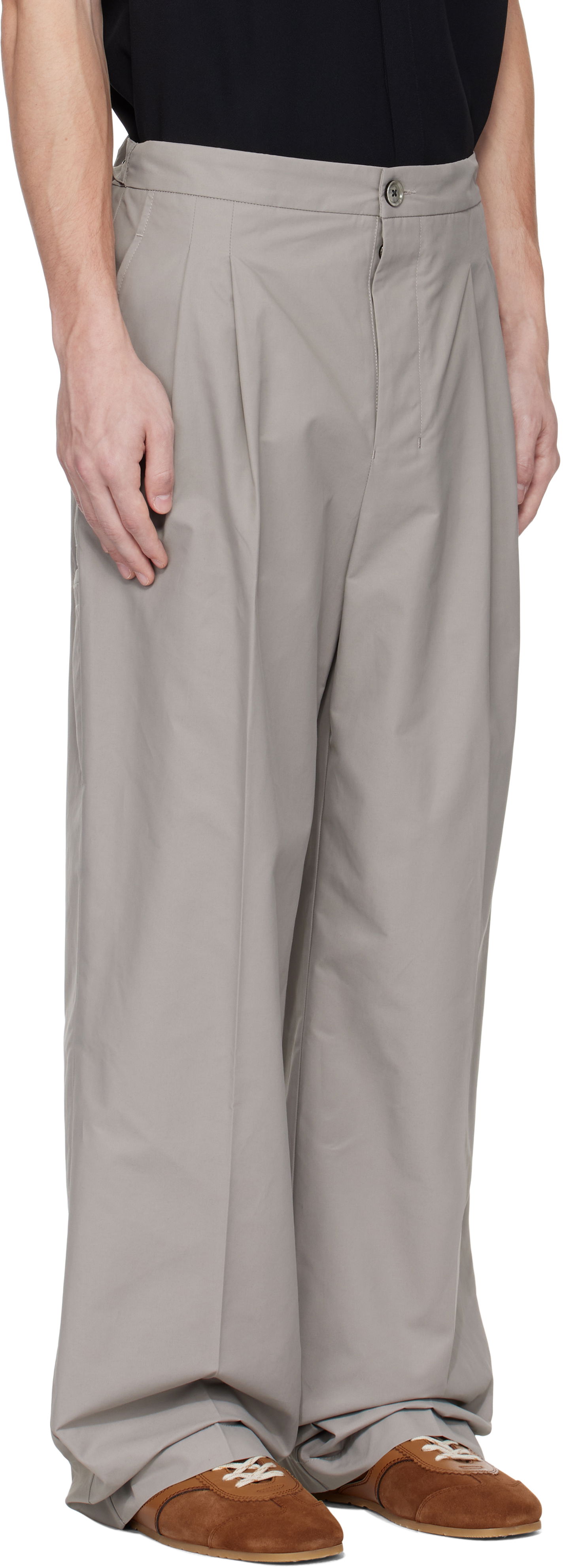 Byxor AMI AMI Paris Large Trousers Grå | HTR432.CO0101, 1