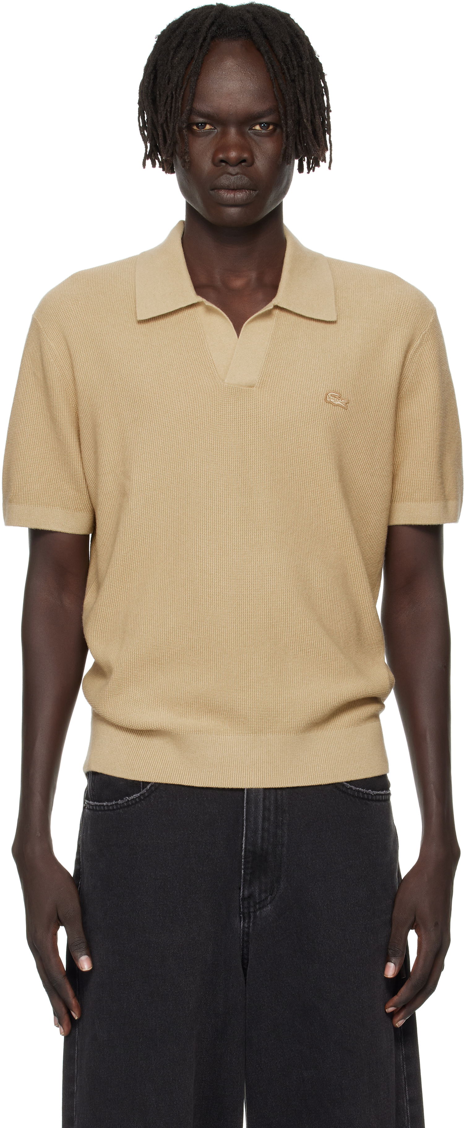Polotröja Lacoste Lacoste Open Collar Polo Beige | AH5186_02S, 0