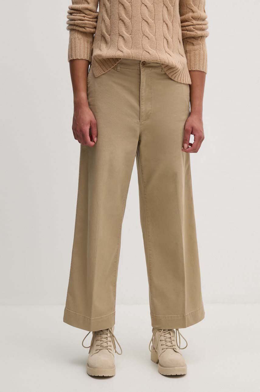 Byxor Polo by Ralph Lauren High Waist Trousers Beige | 211939940, 0