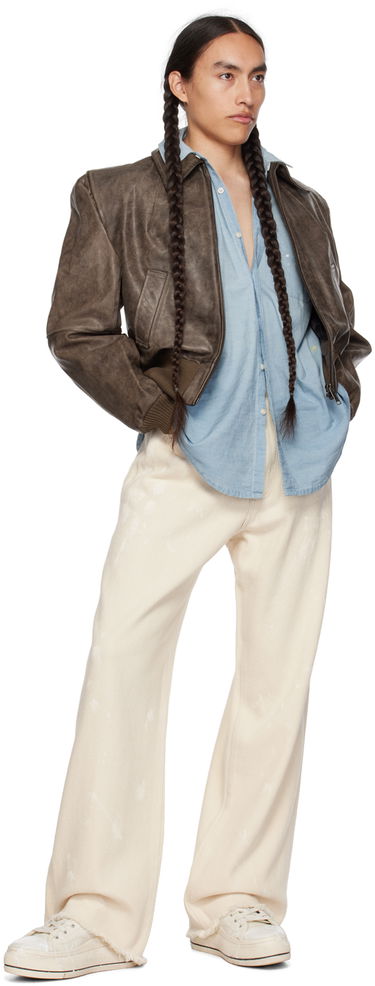 Skjorta R13 R13 Paint Splatter Button-Up Shirt Blå | R13WD170-D136A, 3