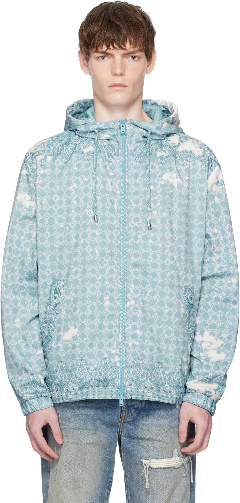 Vindjacka AMIRI AMIRI MA Quad Windbreaker Jacket Blå | AMOULW1040