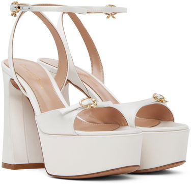 Sneakers och skor Gianvito Rossi Gianvito Rossi Maddy Platform Heeled Sandals Vit | G32239.70RIC.RAS, 3