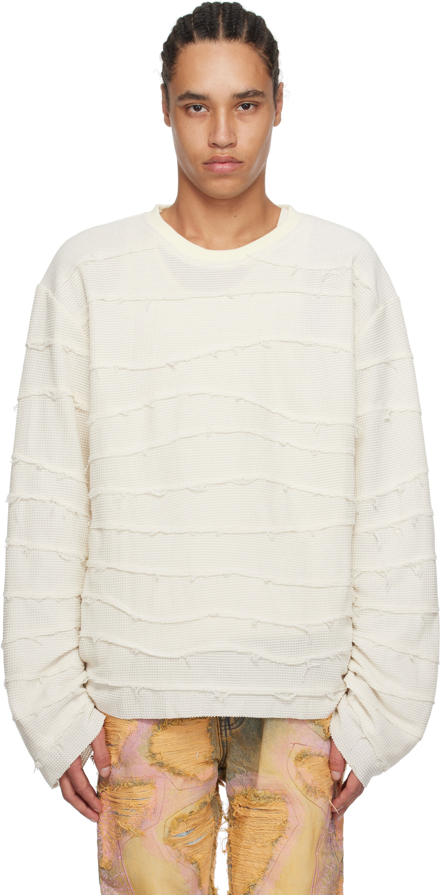 Sweater Who Decides War Who Decides War Wavelength Thermal T-Shirt Vit | 1110530019SS25, 0