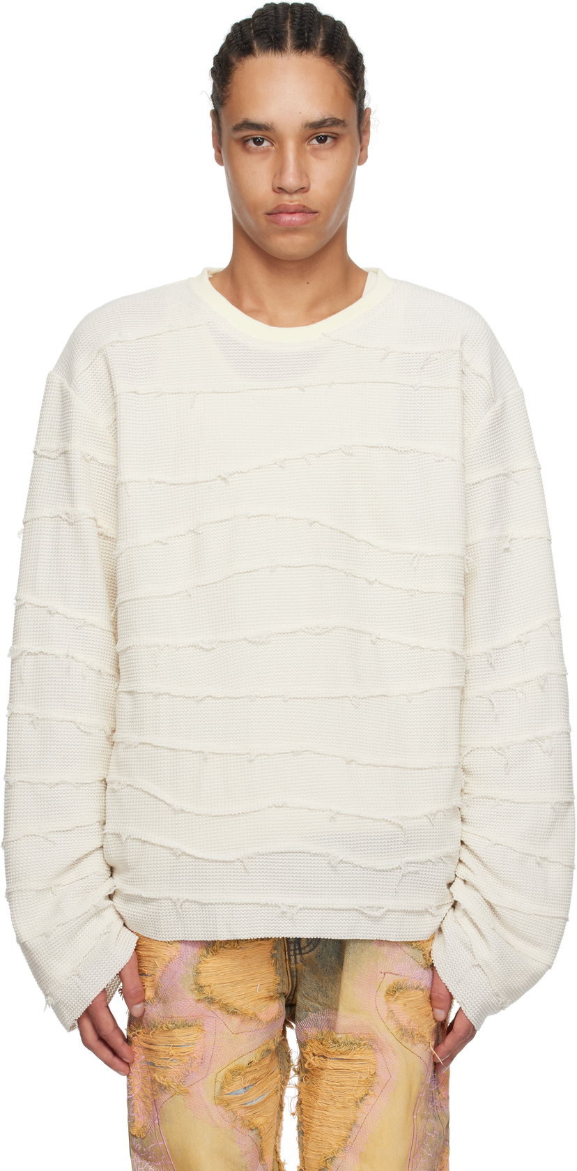 Sweater Who Decides War Who Decides War Wavelength Thermal T-Shirt Vit | 1110530019SS25