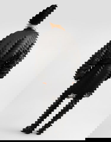 Bomberjacka Dolce & Gabbana Dolce & Gabbana Oversized Cropped Bomber Jacket Svart | F9T51TFUMS6N8476, 2