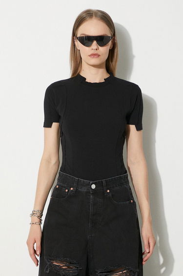 T-shirt VETEMENTS VETEMENTS Blackout Cut-Up Fitted T-Shirt Svart | UE64TR100B, 0