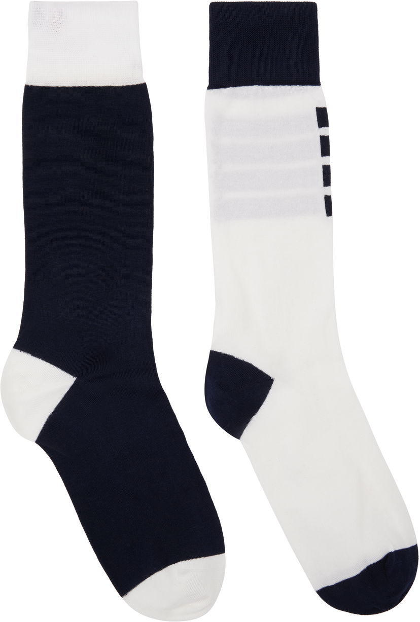 Strumpor Thom Browne Thom Browne Funmix 4-Bar Mid Calf Socks Flerfärgad | FAS228F-Y3012